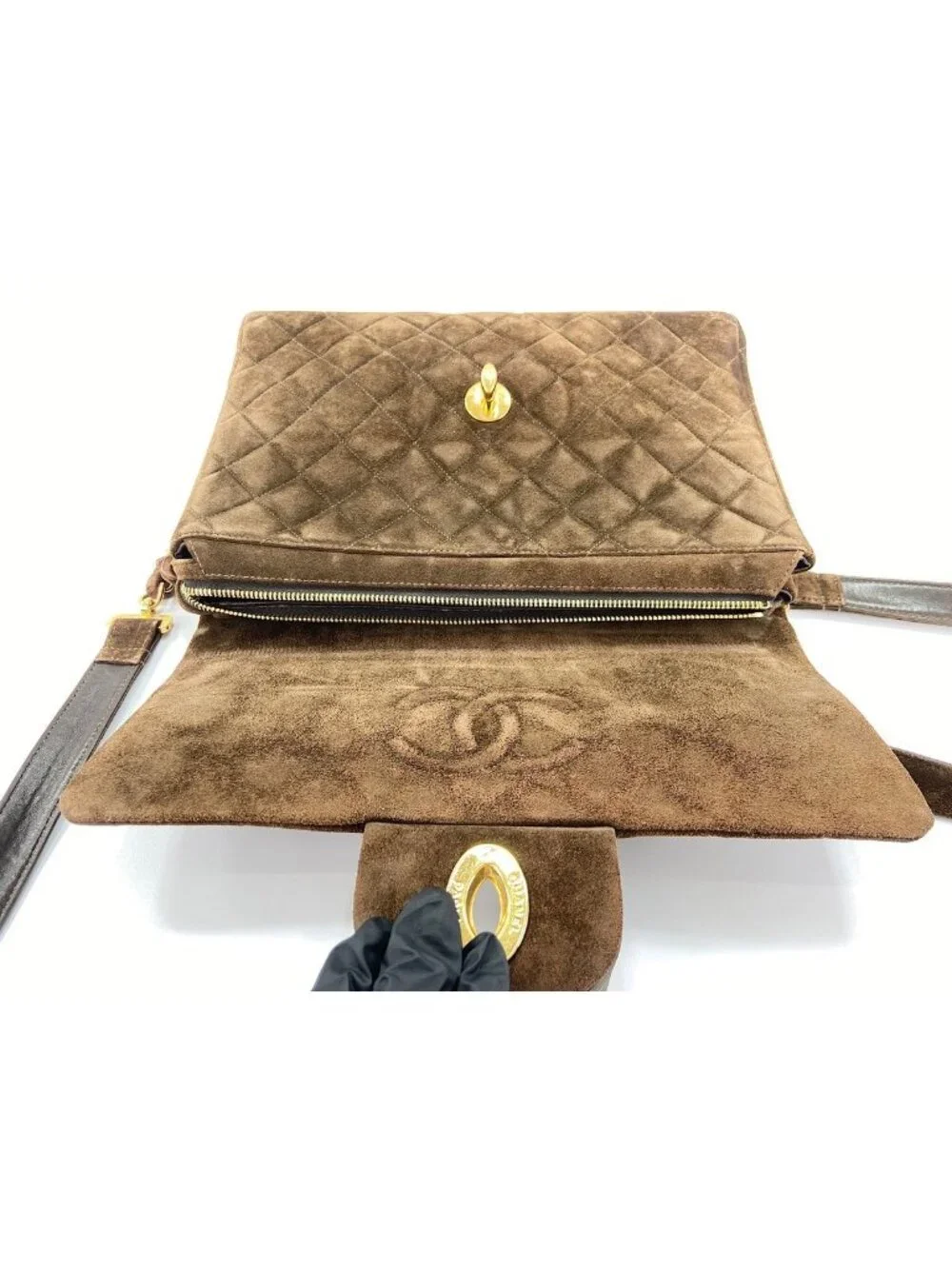Chanel Backpack Quilted Brown